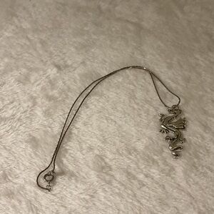 Intricate Silver Dragon Necklace